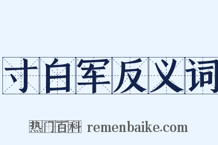 寸白军反义词是什么意思的图片